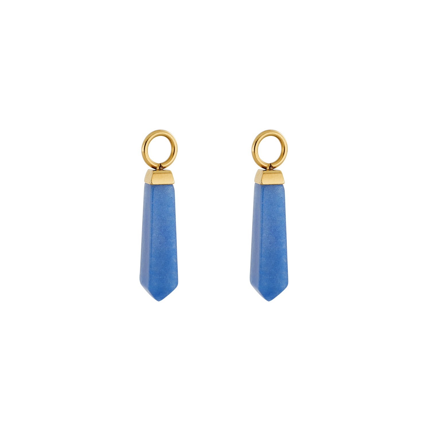 EAR ME UP Charm Obelisk Gold-Blau