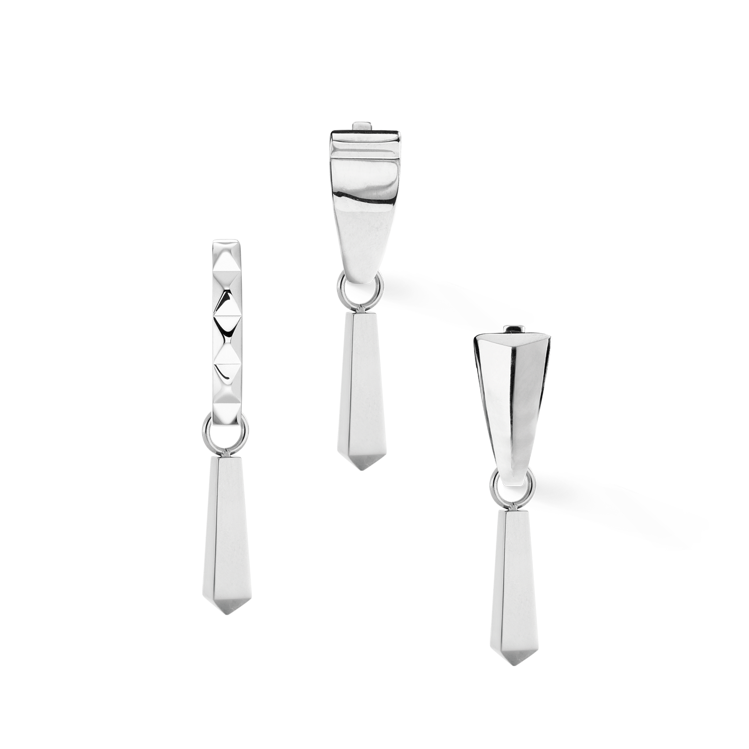 EAR ME UP Charm Obelisk Silber