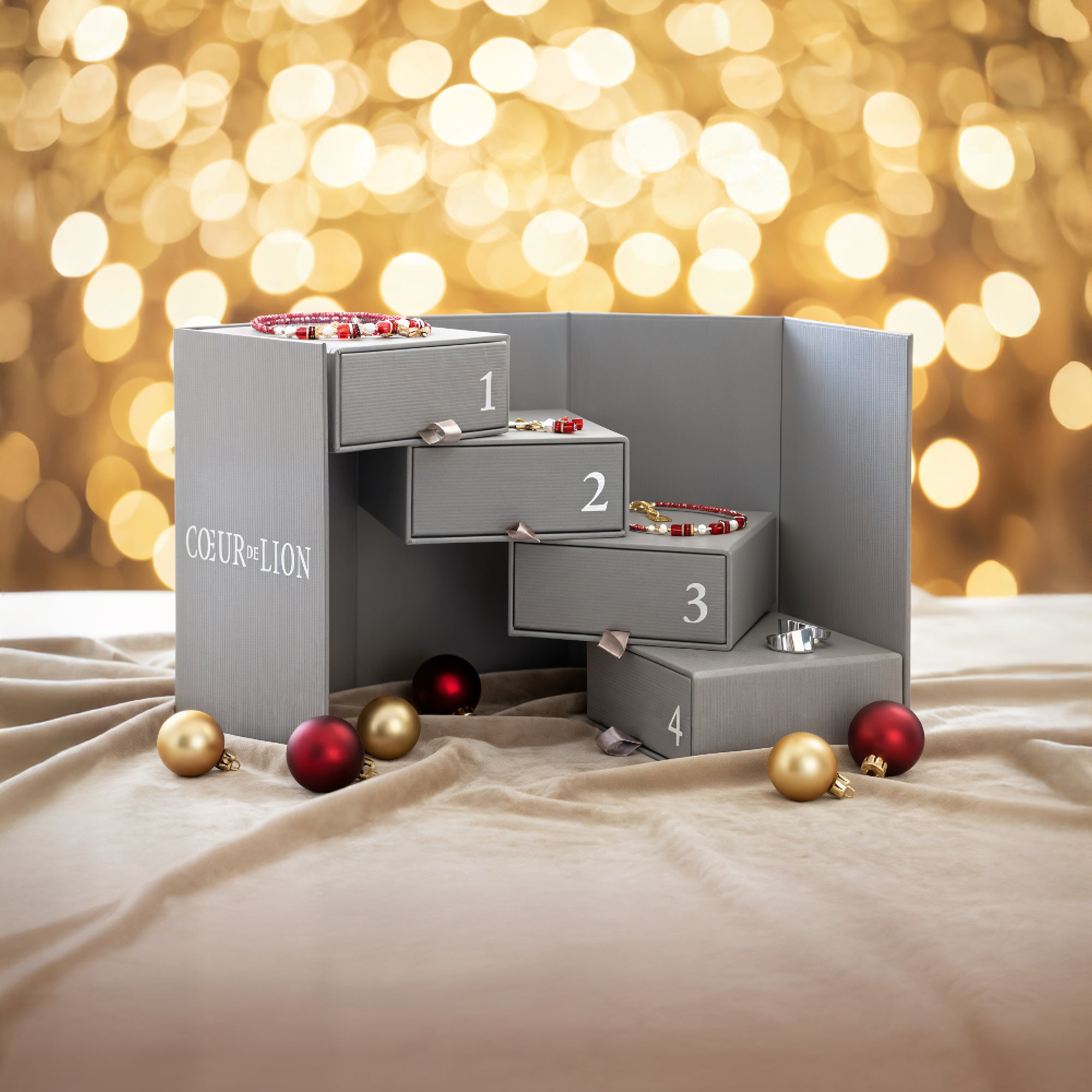 Adventskalender Wave Festive silber