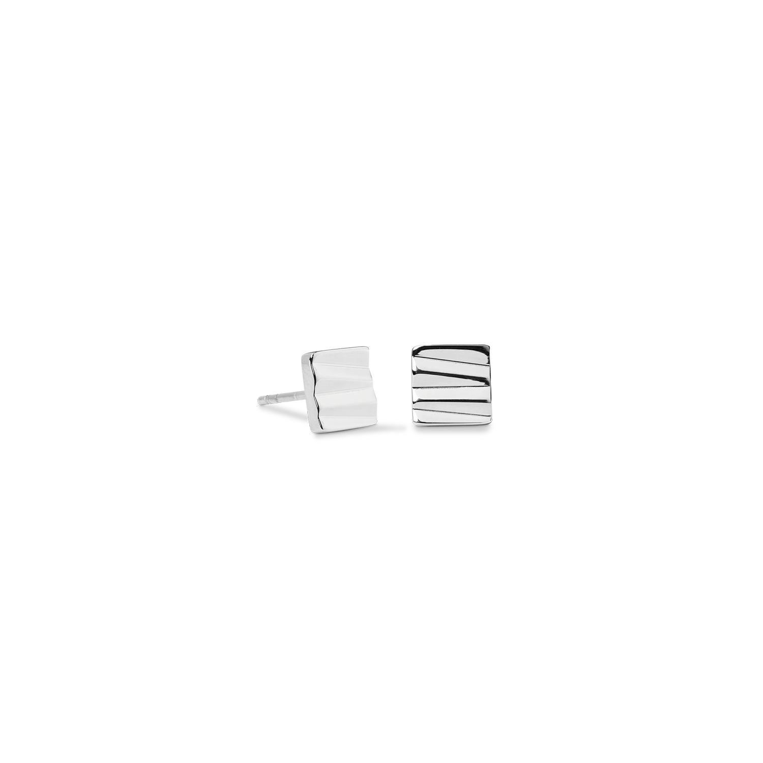 Ohrstecker Square Wave silber