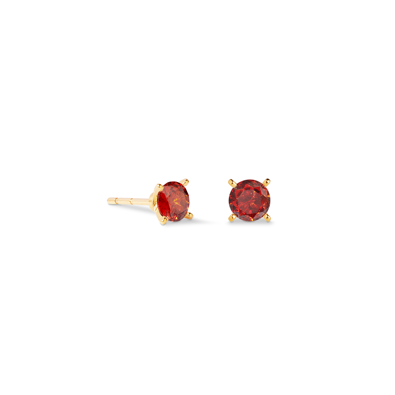 Ohrstecker Glam Dot 5 mm gold-rot