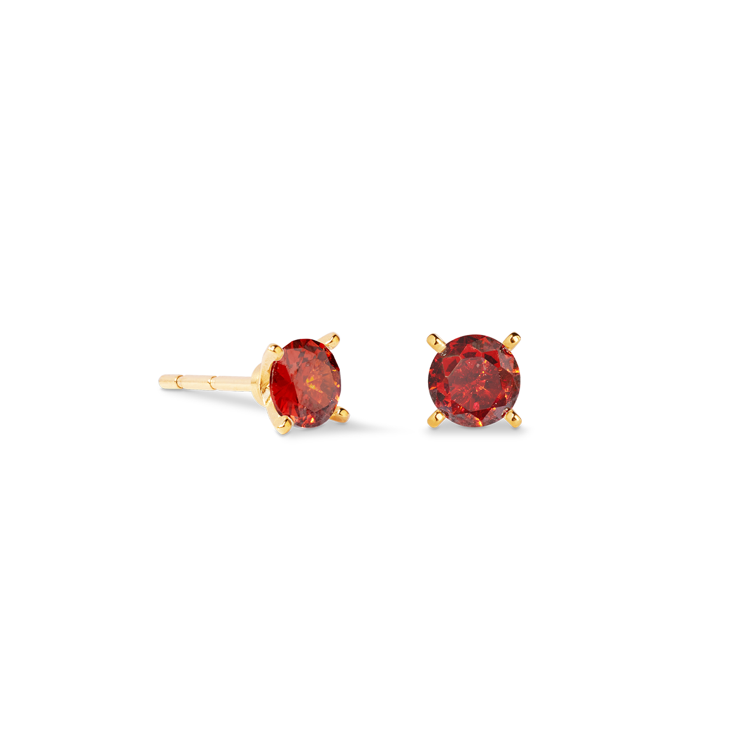 Ohrstecker Glam Dot 5 mm gold-rot