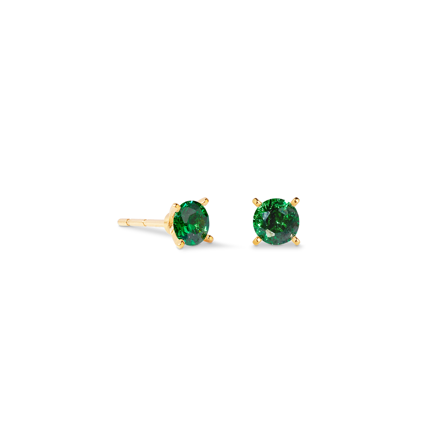 Ohrstecker Glam Dot 5 mm gold-dunkelgrün