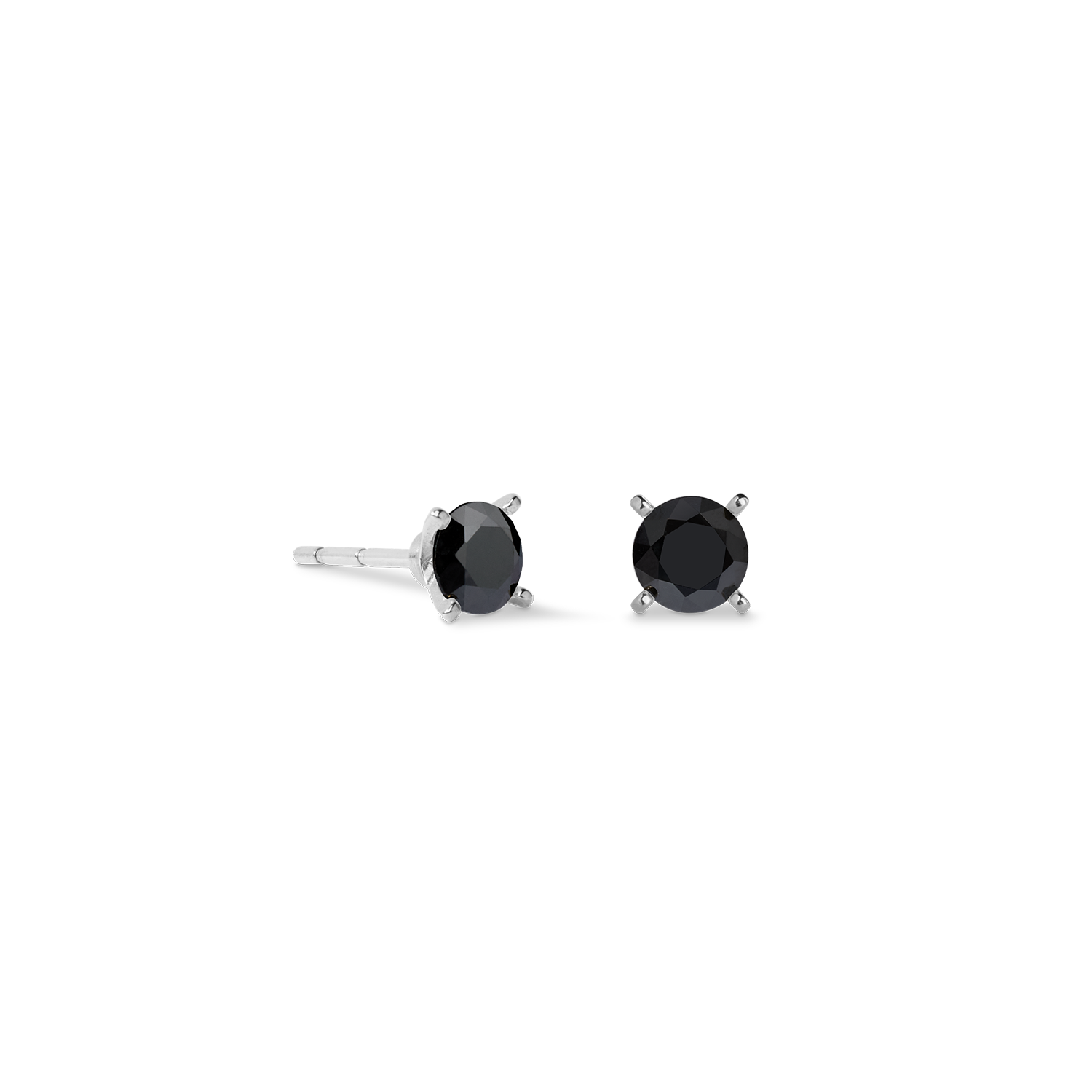 Ohrstecker Glam Dot 5 mm silber-schwarz
