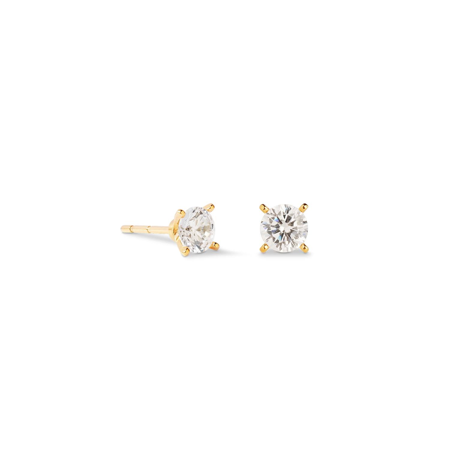 Ohrstecker Glam Dot 5 mm gold-kristall