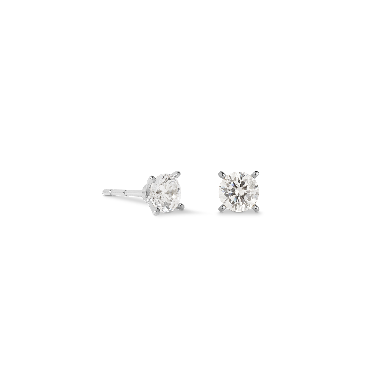 Ohrstecker Glam Dot 5 mm silber-kristall