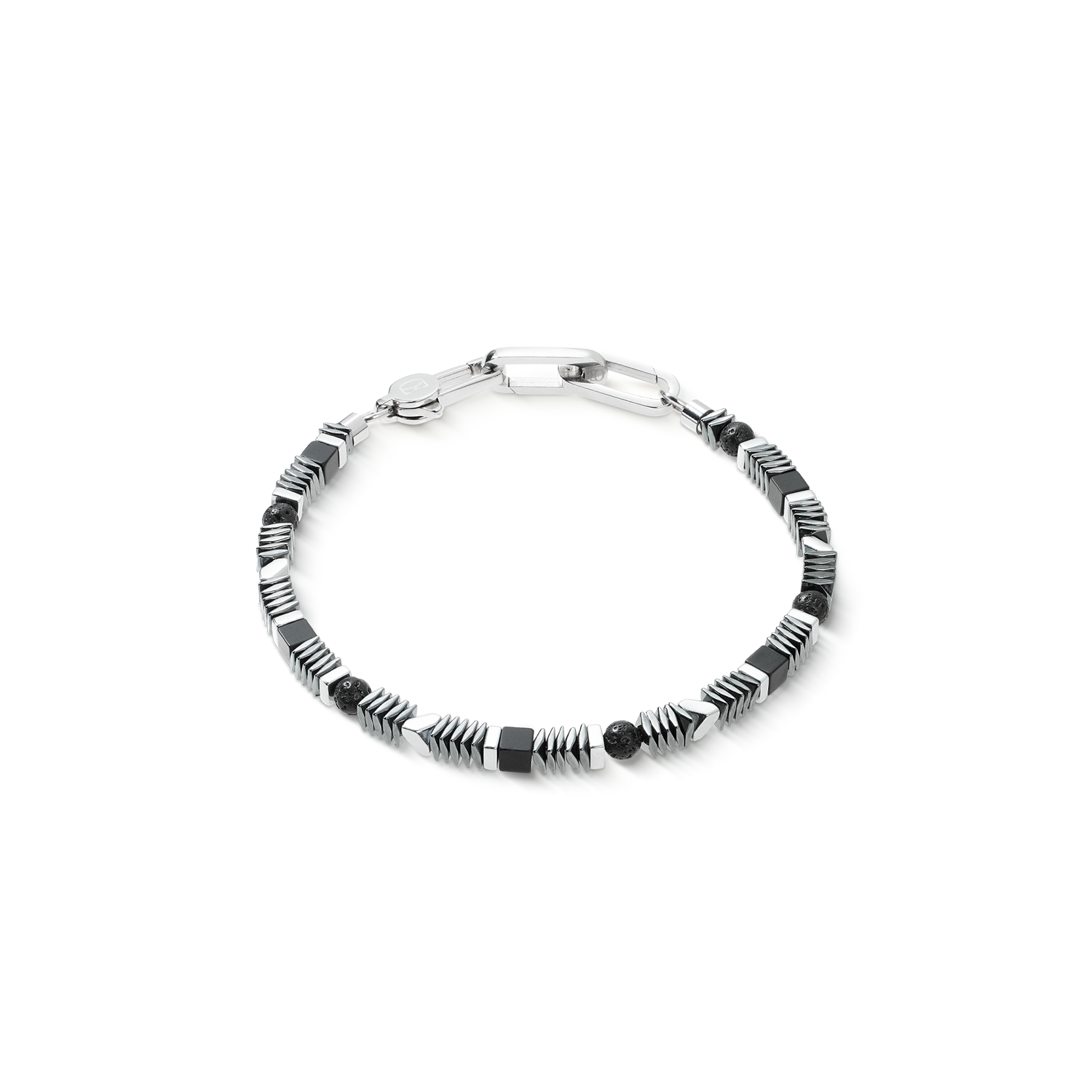 Armband Cadence Shape Mix schwarz-silber