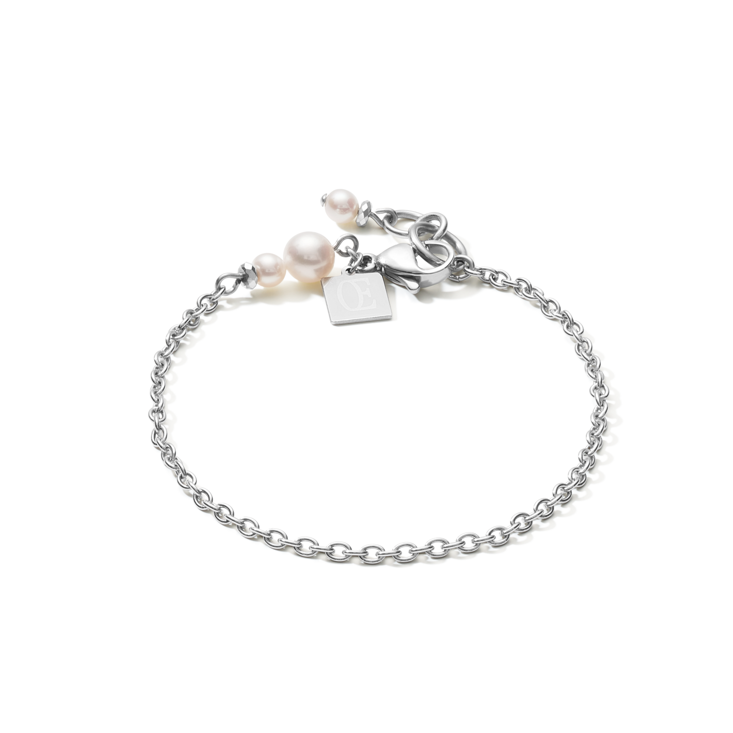 Armband Y Kette Ring Süßwasserperlen Edelstahl weiß-silber
