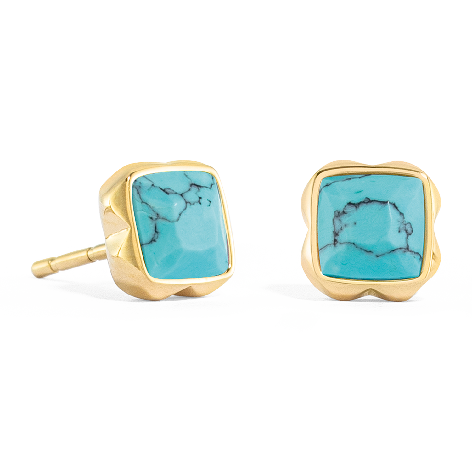Birthstone Dezember Ohrringe Türkis Gold