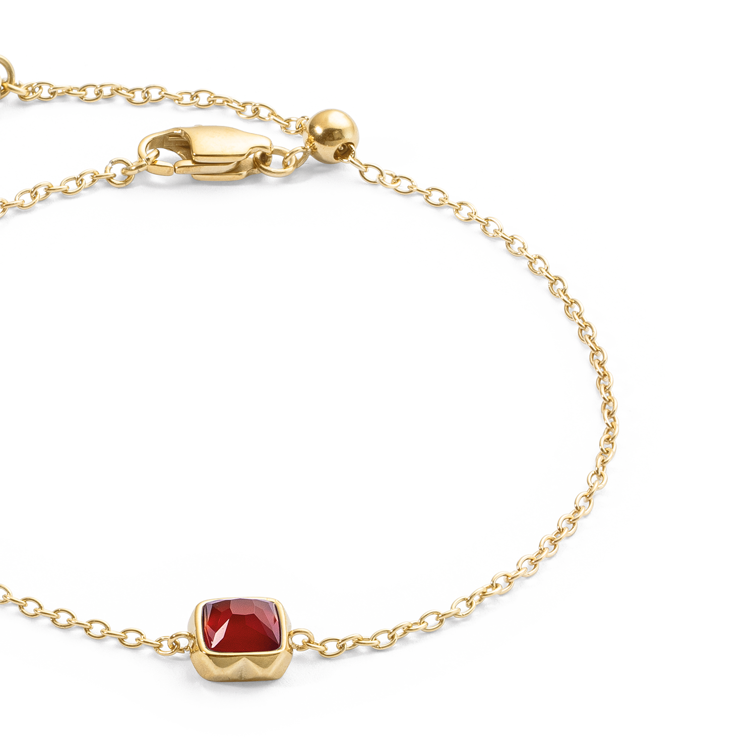 Birthstone Januar Armband Roter Achat Gold