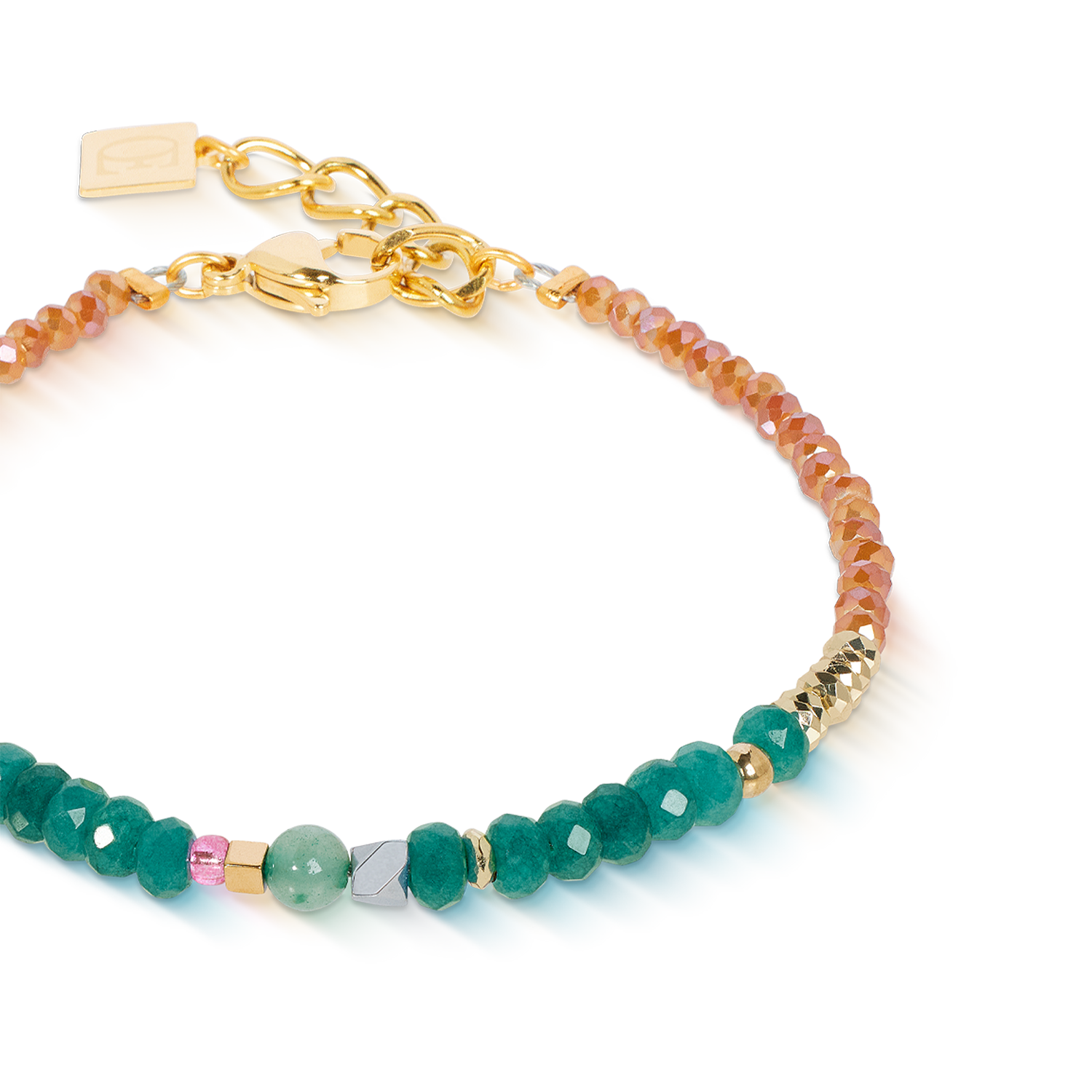 Armband Amulett Modern Future gold multicolor Boho
