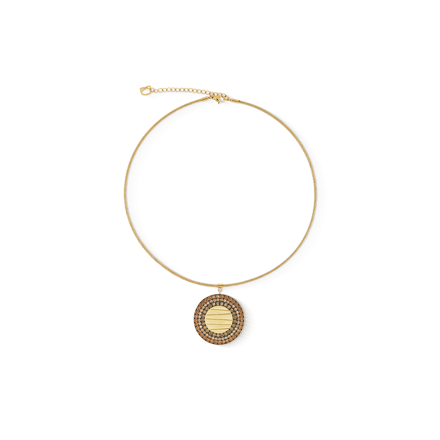 Halskette Amulett Glam Waves gold-beige