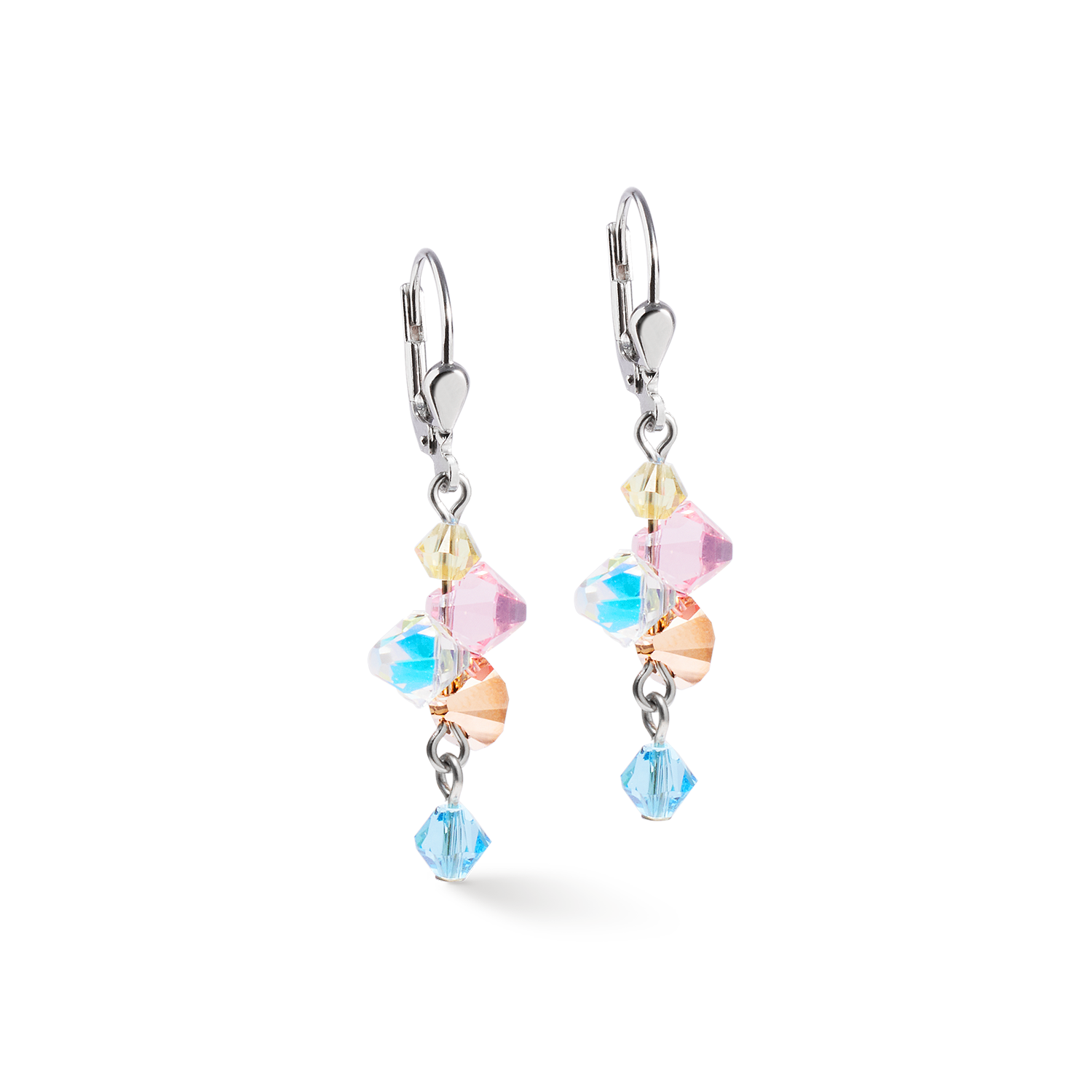 Ohrringe Dancing Crystals silber-pastell