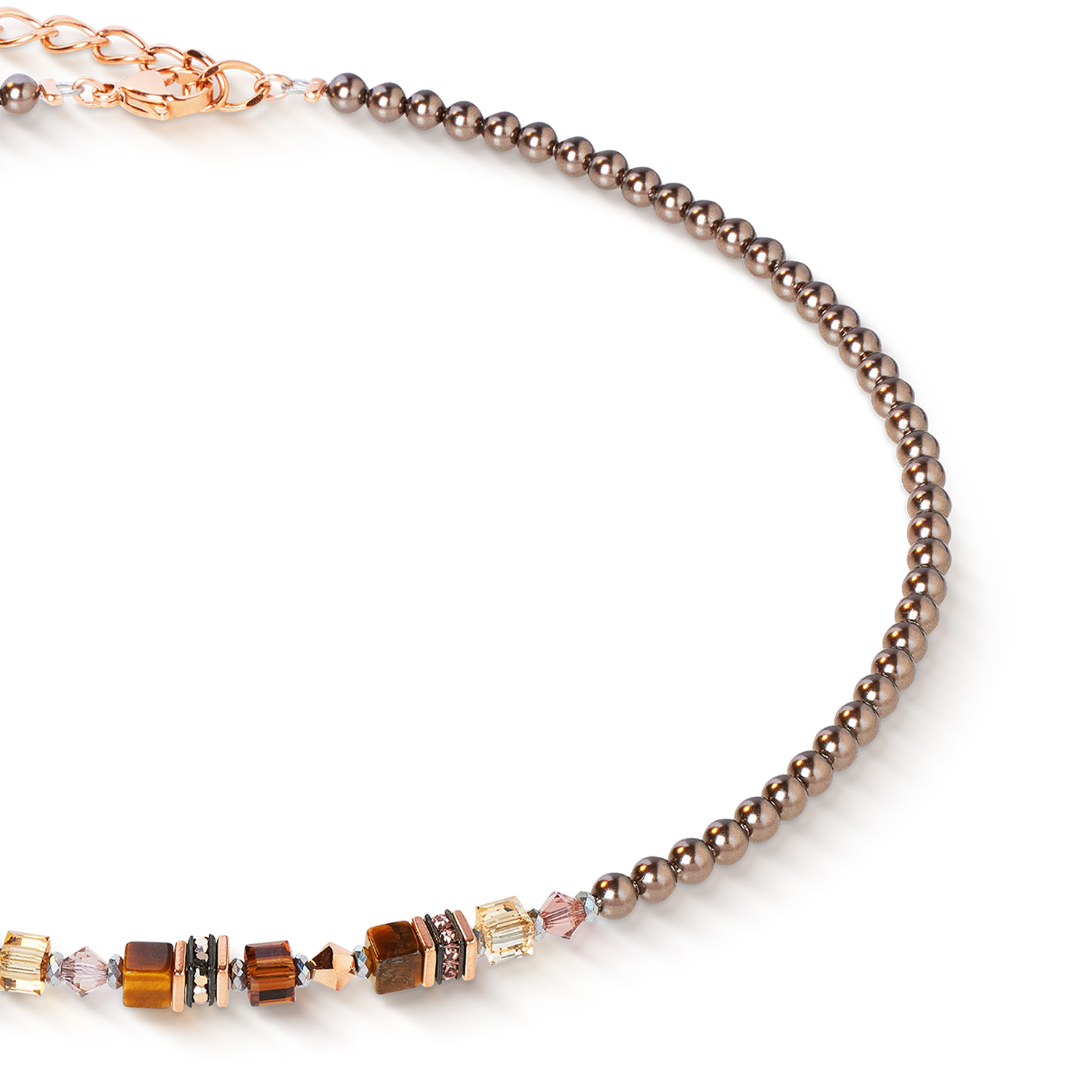 Halskette Princess Earth Glow roségold-braun