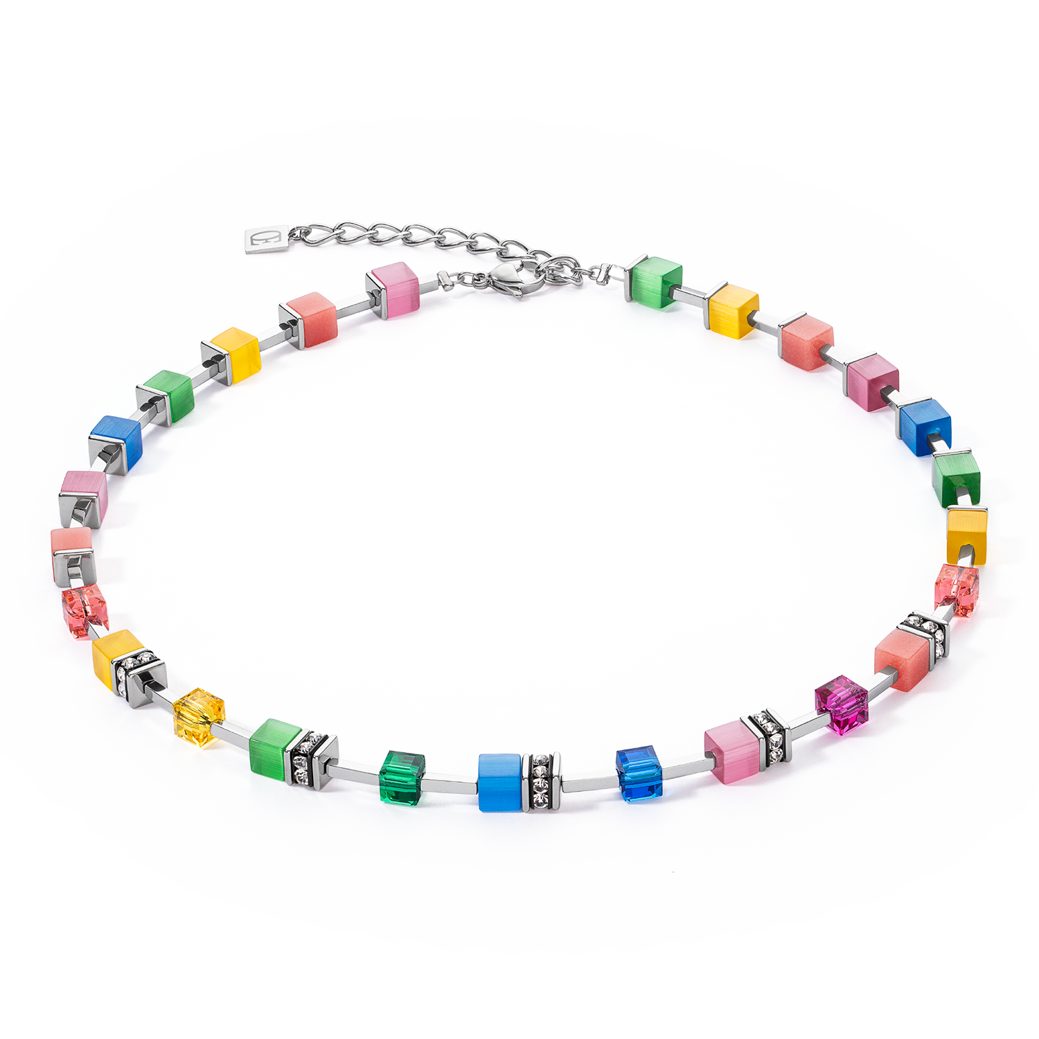 GeoCUBE® Iconic Pure Halskette Rainbow