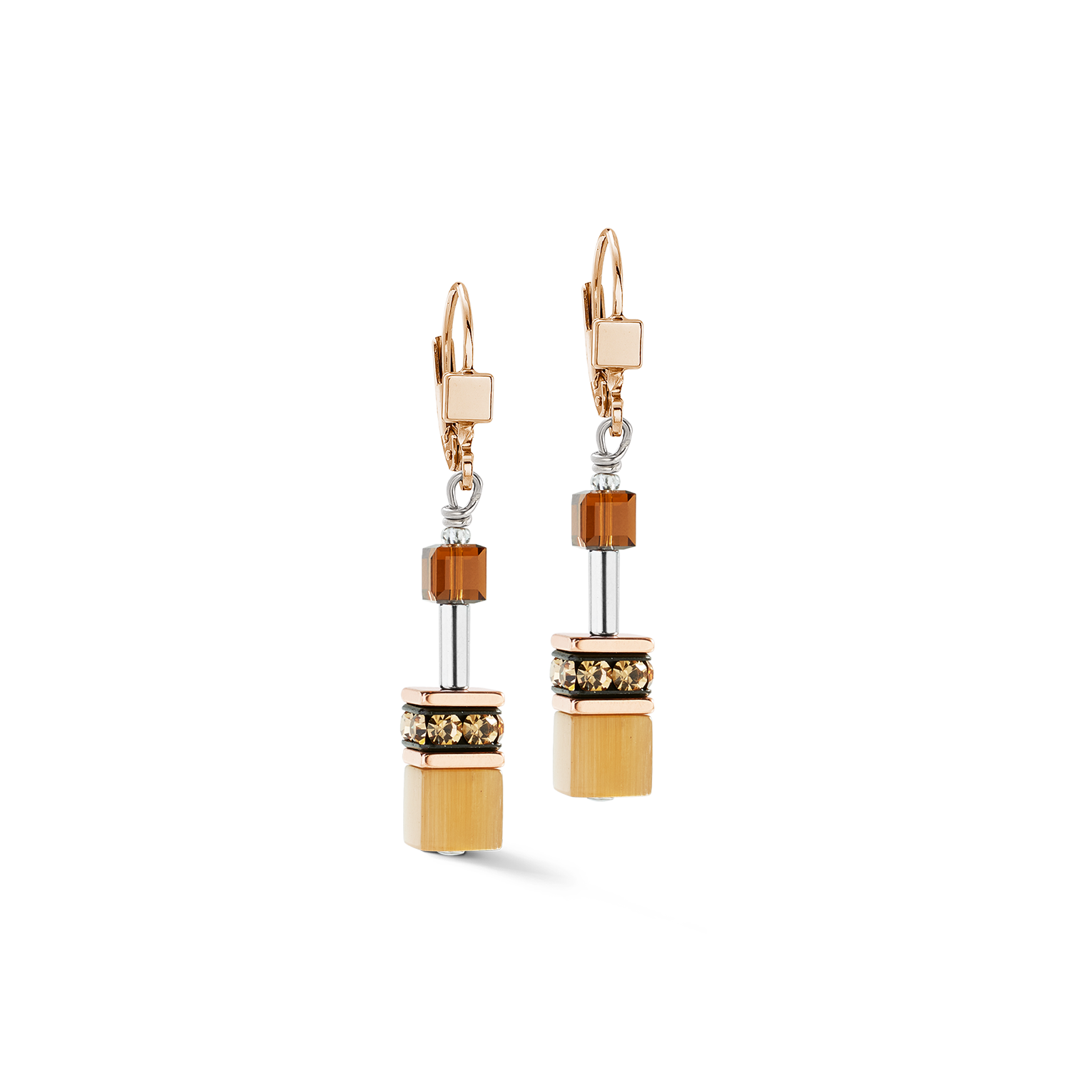 GeoCUBE® Iconic Ohrringe Mocha Mousse