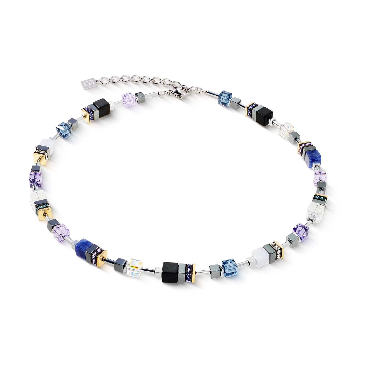 GeoCUBE® Precious Motion Halskette Blue Moon Bicolor