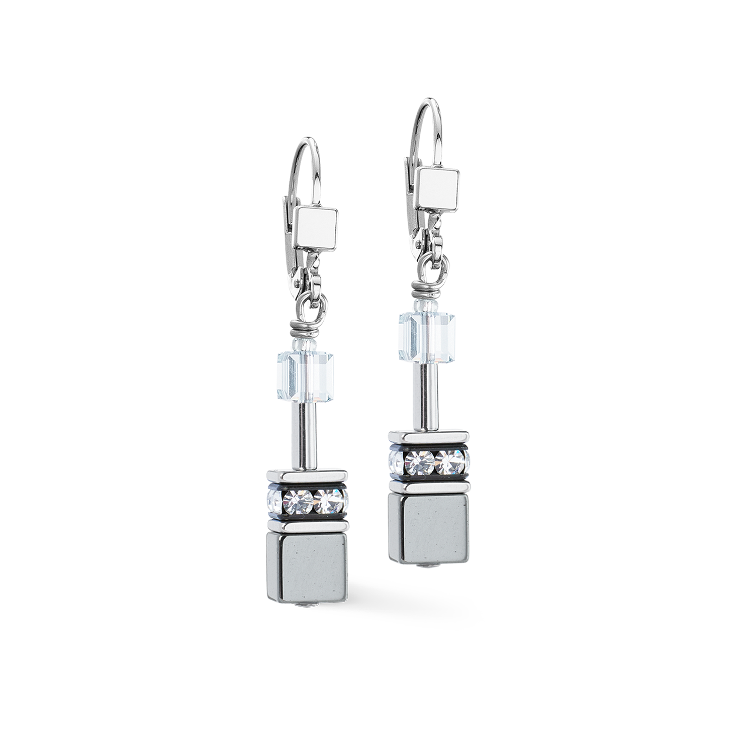 GeoCUBE® Ohrringe platinum