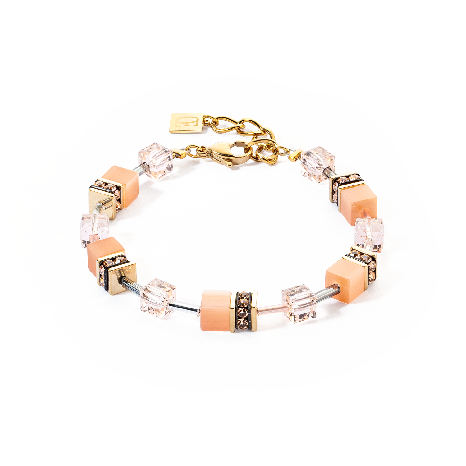 GeoCUBE® Iconic Mono Gold Armband Apricot Crush