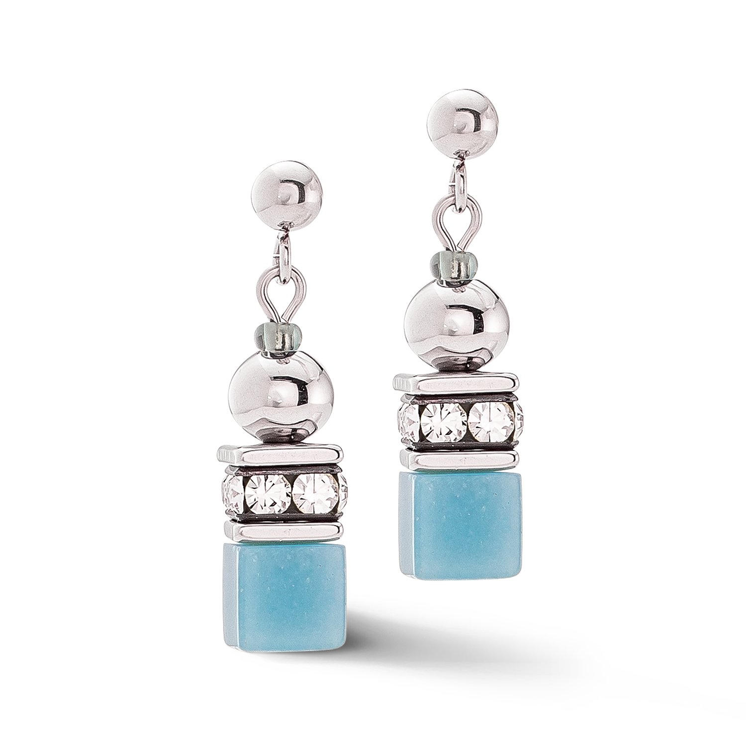 GeoCUBE® Fusion Spheres Ohrringe eisblau