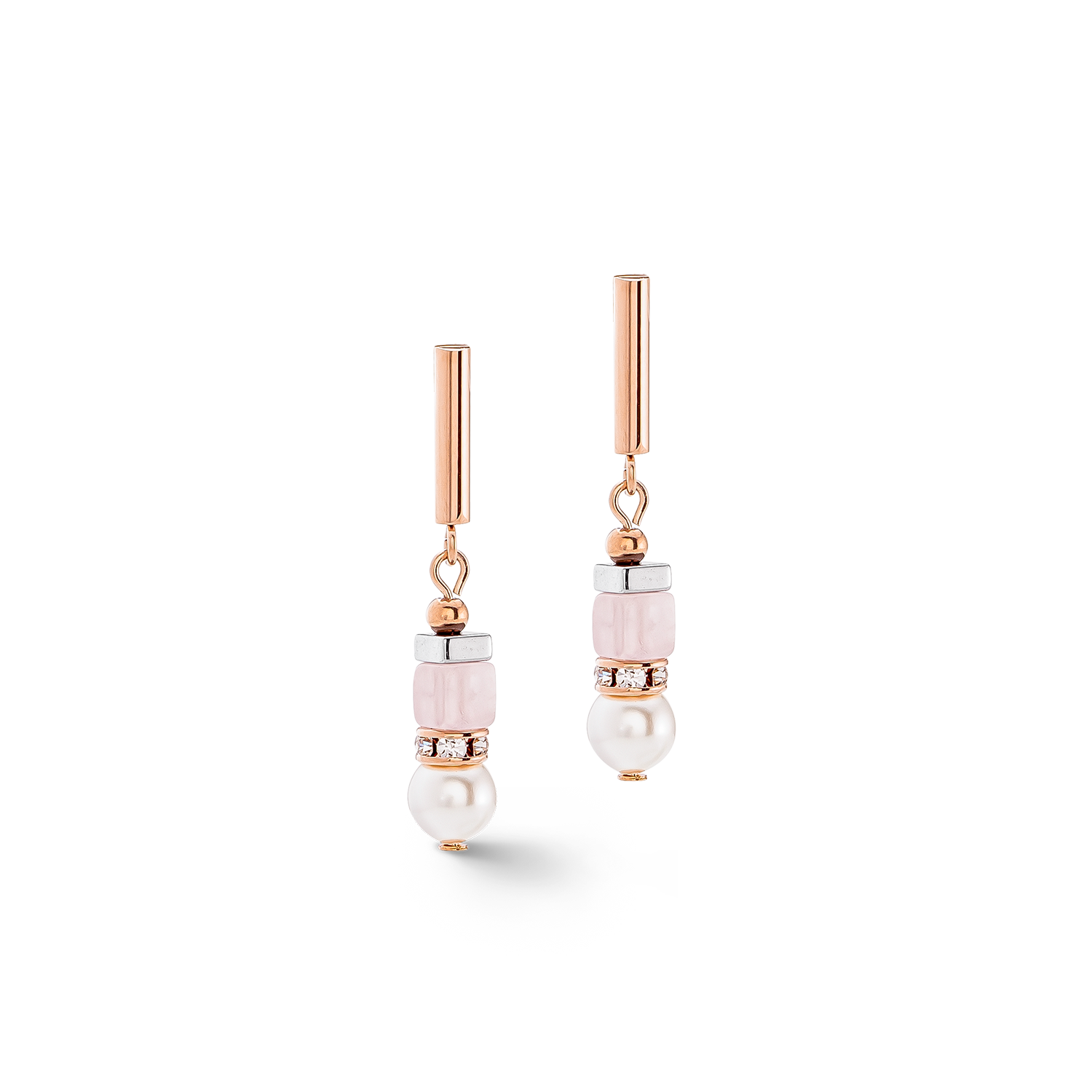 Precious Fusion Offset Ohrringe roségold-eisrosa