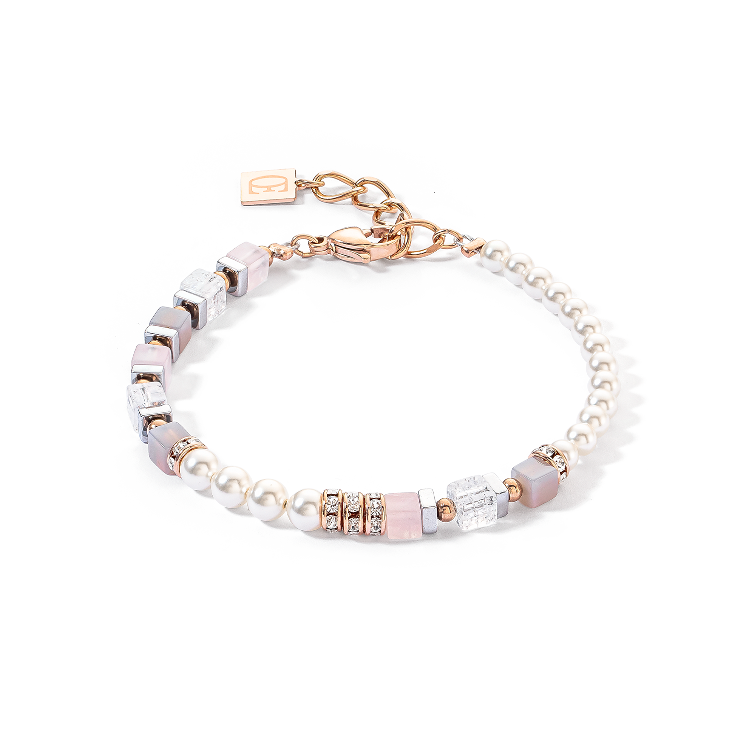 Precious Fusion Offset Armband roségold-eisrosa