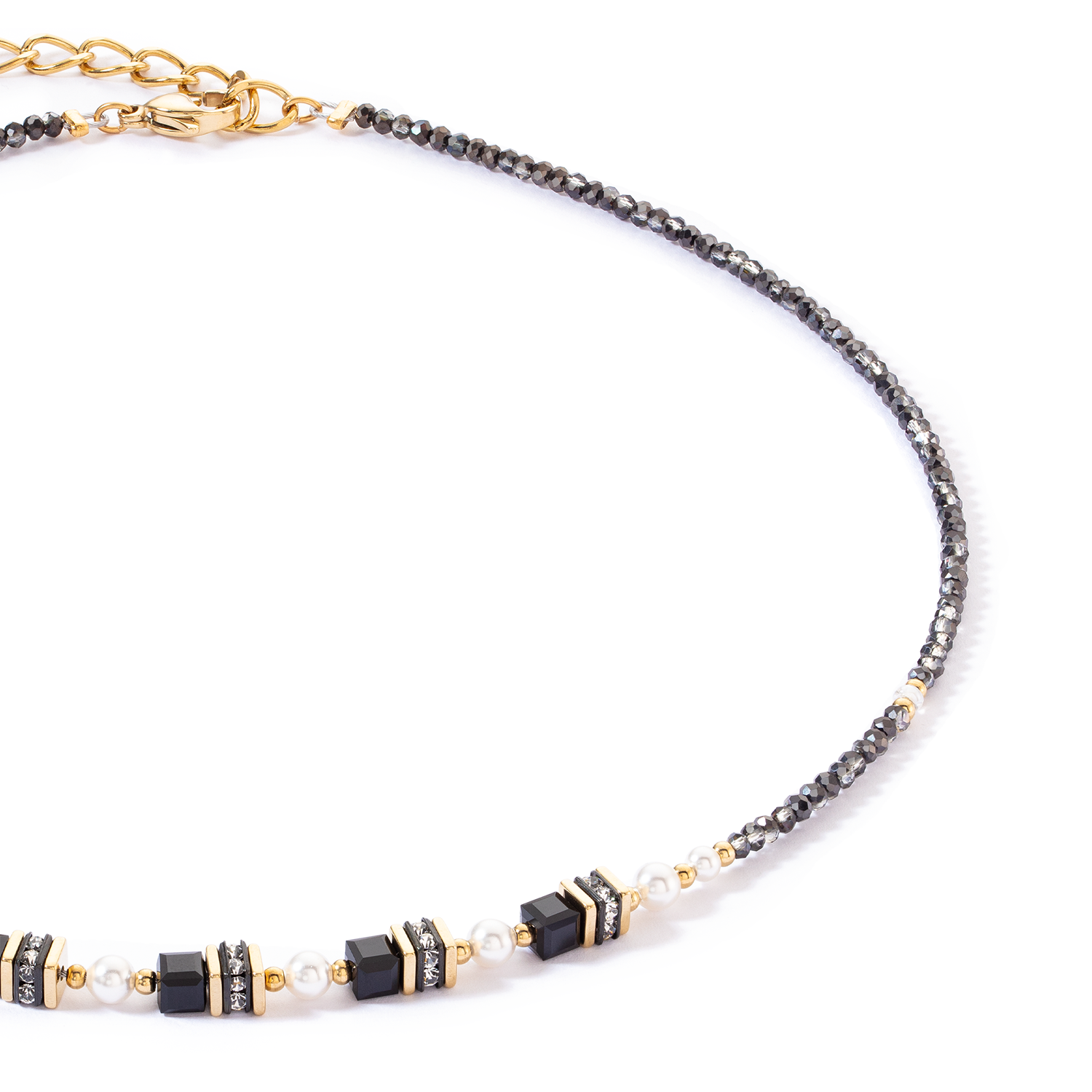 Halskette Sparkling Princess gold-schwarz