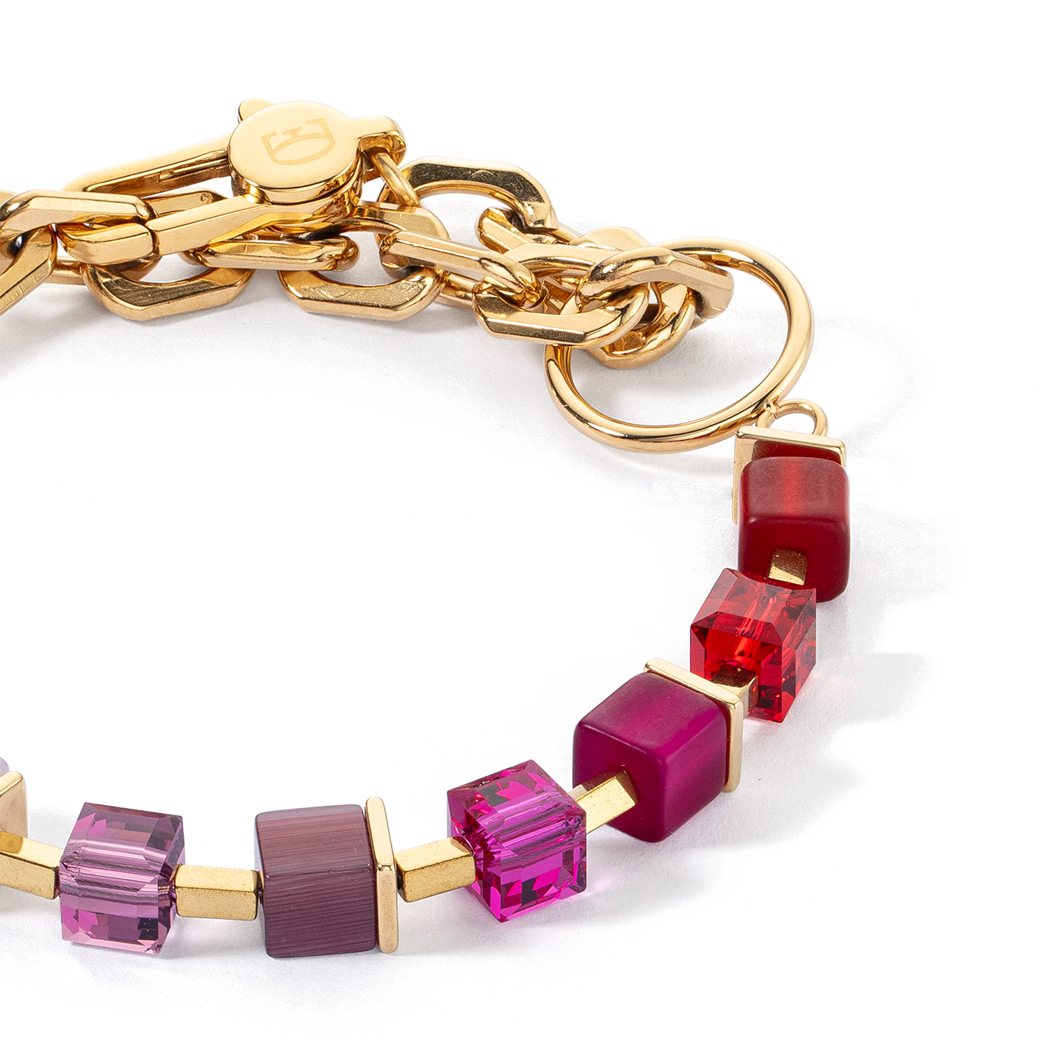 Armband Cube Fusion Charm  gold-rot