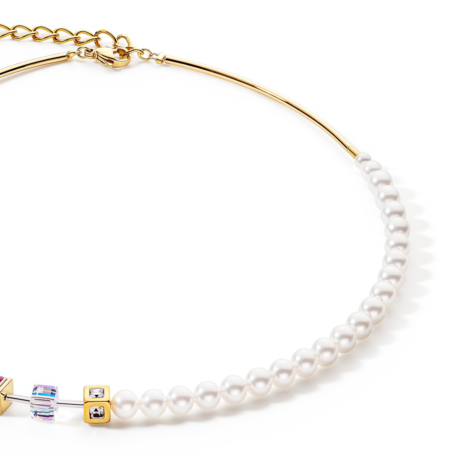 GeoCUBE® Precious Fusion Pearls Halskette multicolor pastell