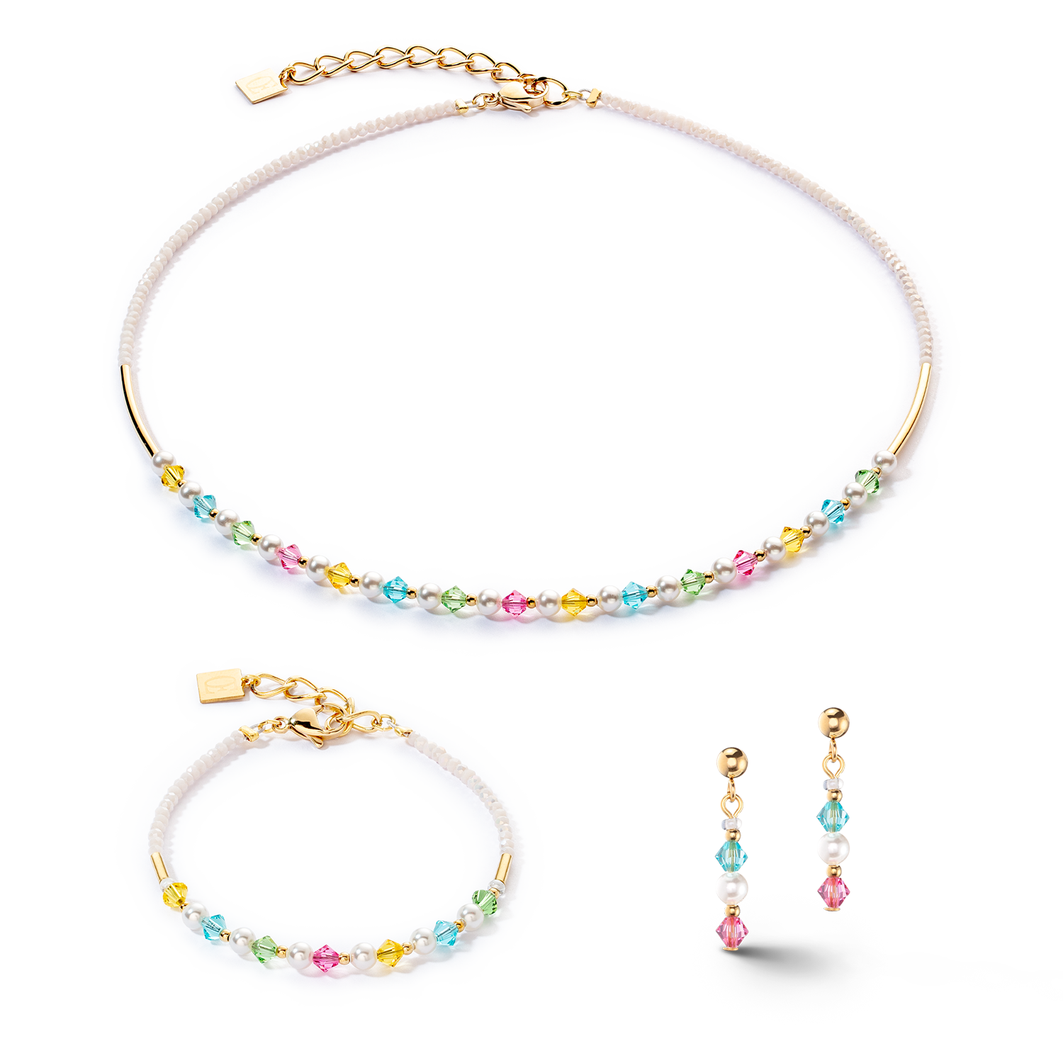 Princess Pearls Ohrringe gold multicolor