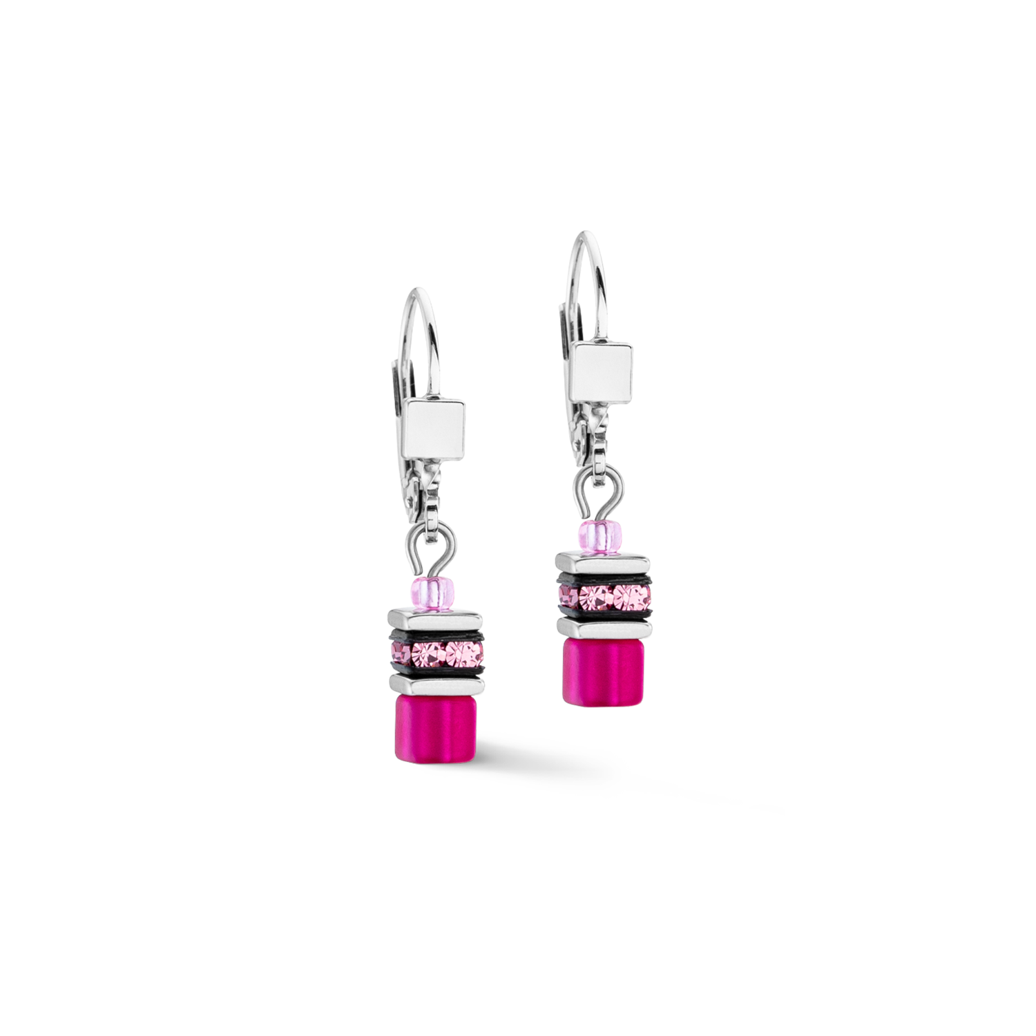 GeoCUBE® Iconic Lite Ohrringe Magenta
