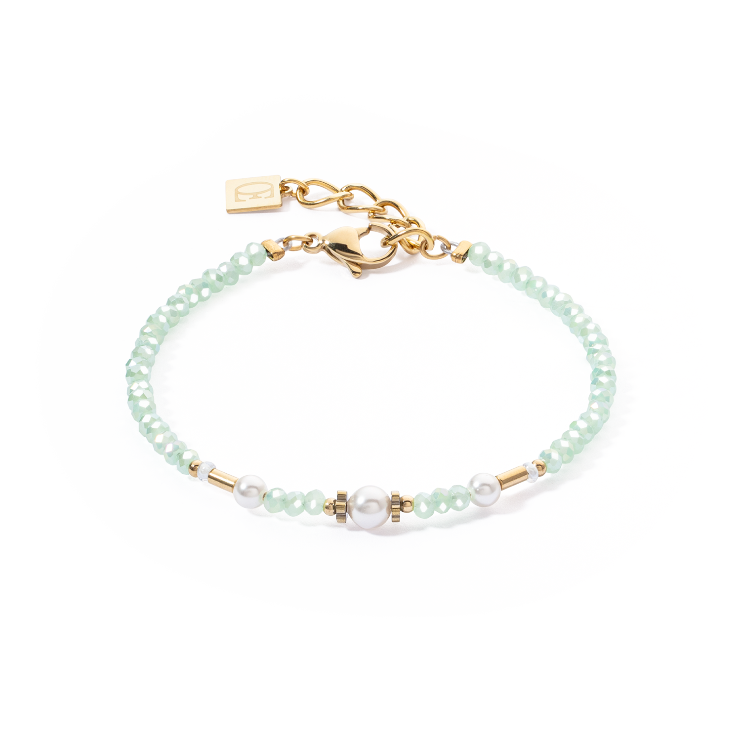 Armband Little Twinkle Pearl Mix Hellgrün