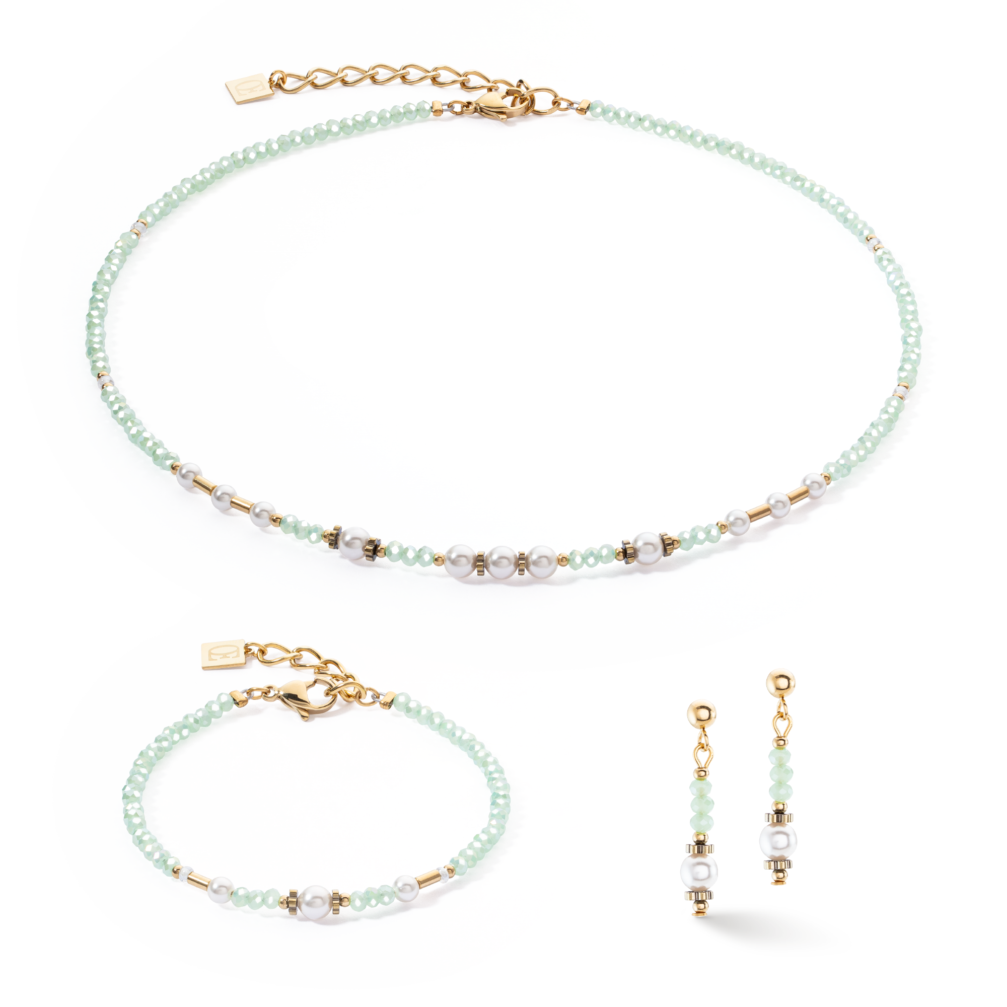 Armband Little Twinkle Pearl Mix Hellgrün