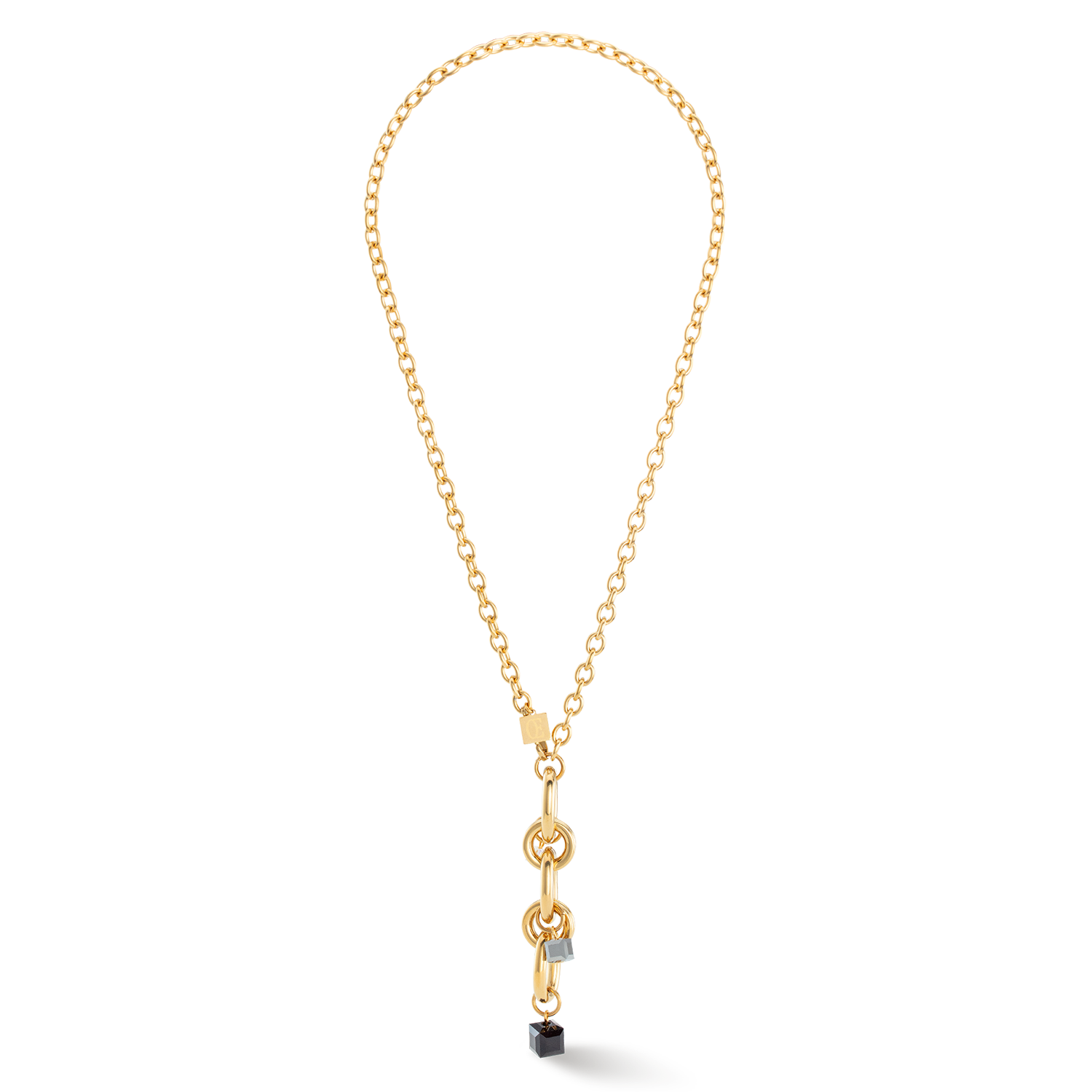 Halskette Chunky Chain gold-schwarz