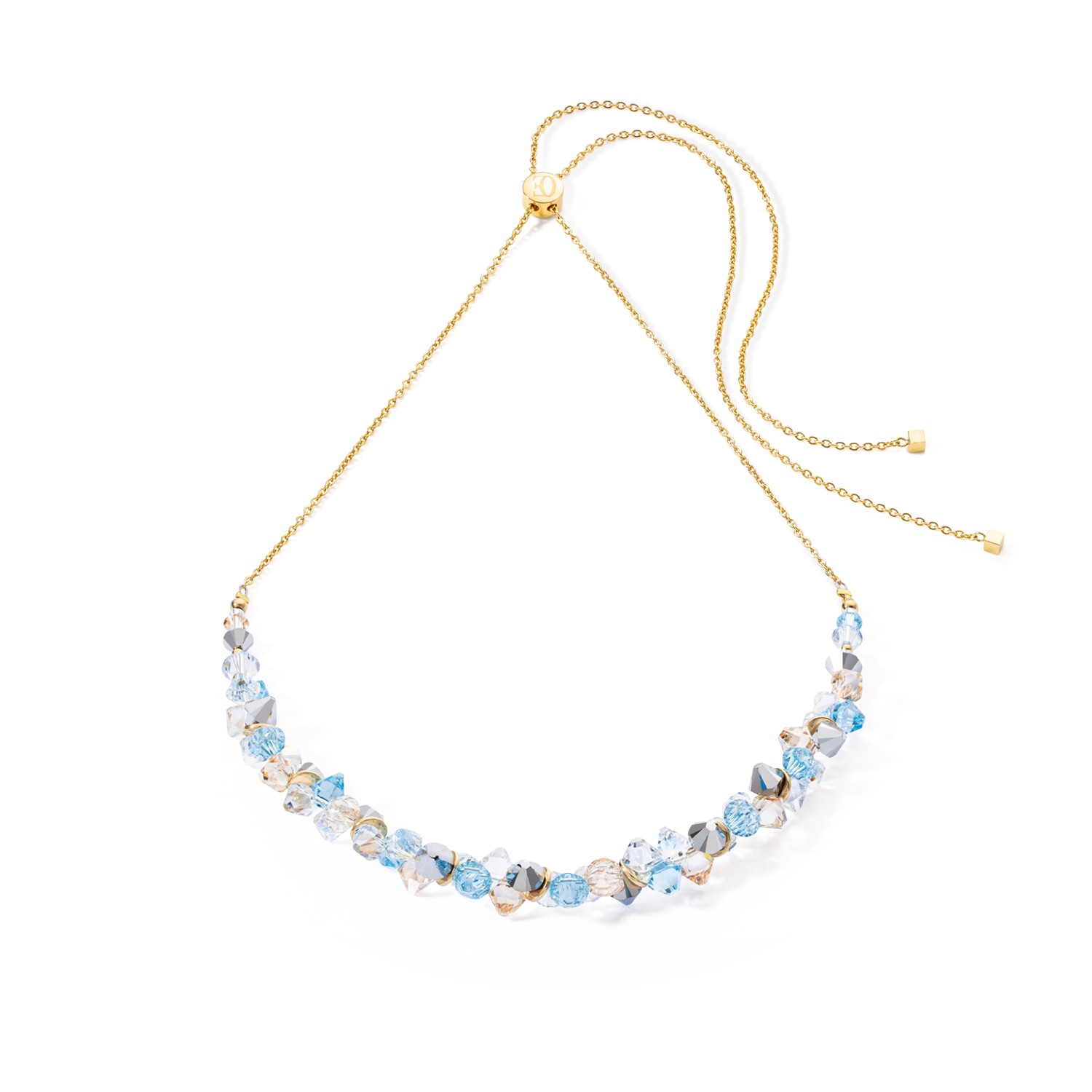 Dancing Crystals Halskette Gold Aqua