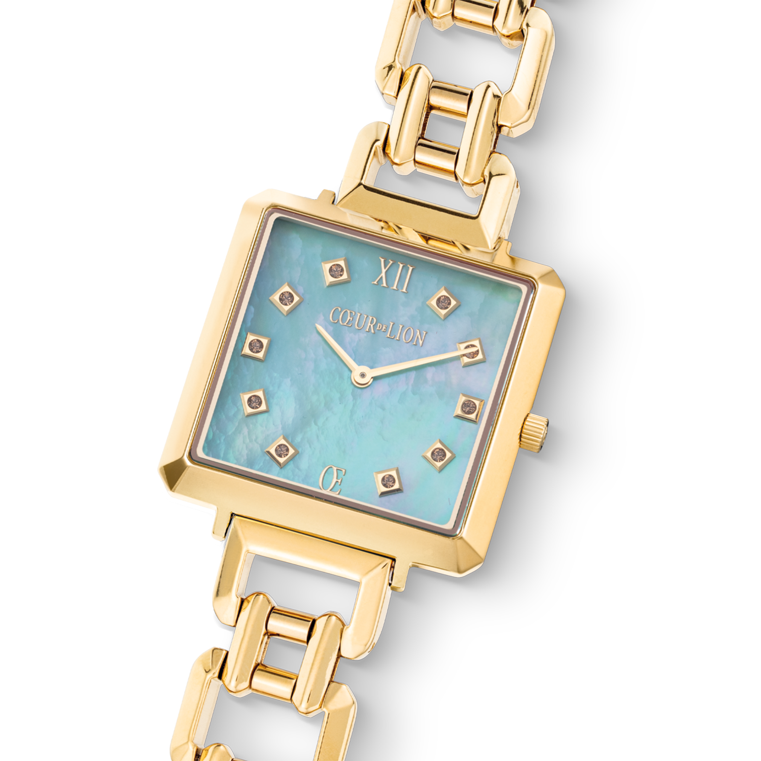 Uhr Iconic Cube Ocean Vibes Statement Gold