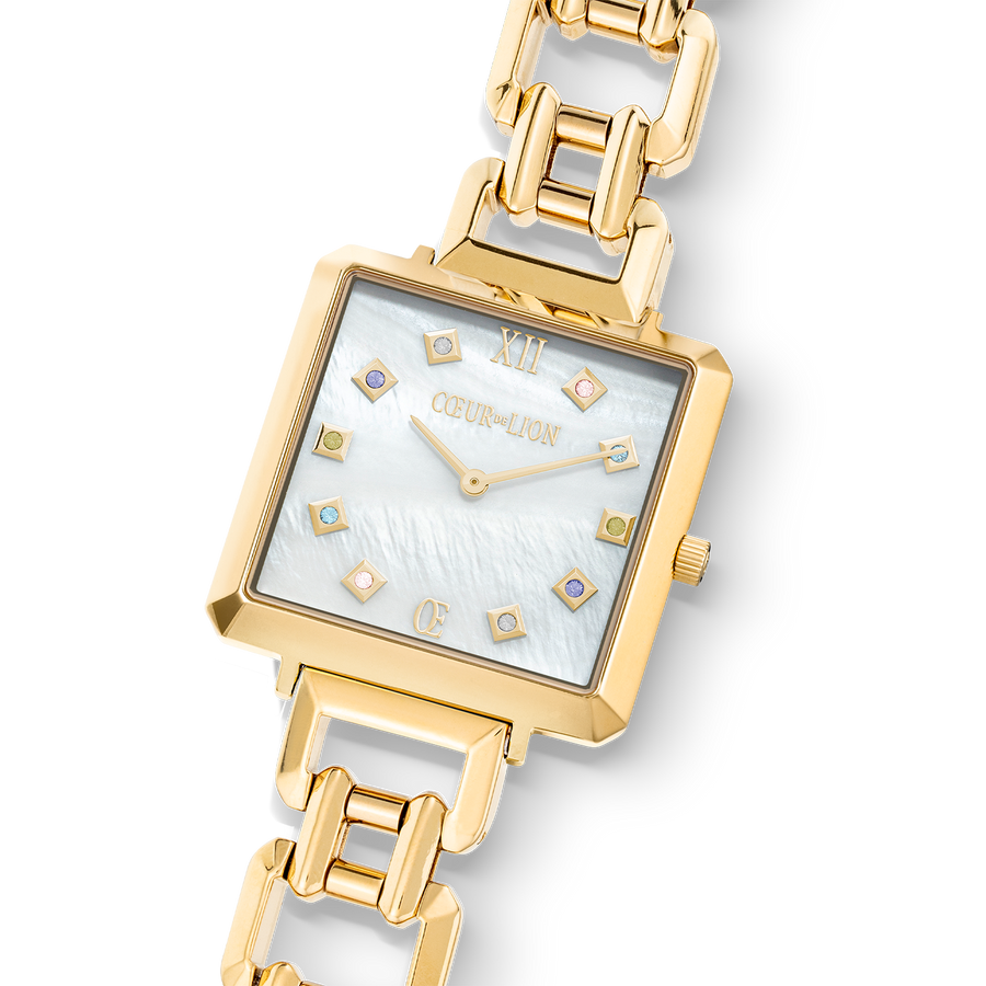 Uhr Iconic Cube Golden Moments Statement Gold