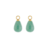 EAR ME UP Charm Tropfen Gold-Grün