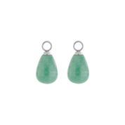 EAR ME UP Charm Tropfen Silber-Grün von COEUR DE LION