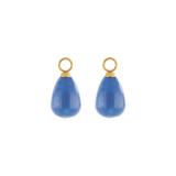 EAR ME UP Charm Tropfen Gold-Blau