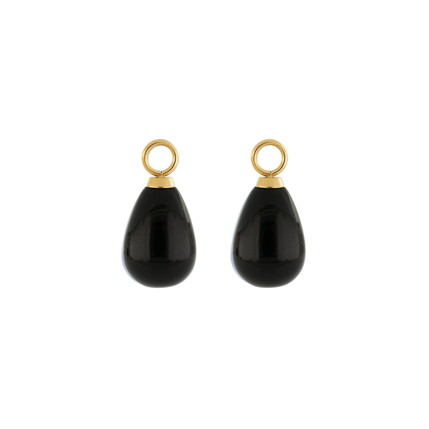 EAR ME UP Charm Tropfen Gold-Schwarz von COEUR DE LION