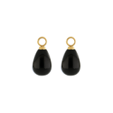 EAR ME UP Charm Tropfen Gold-Schwarz