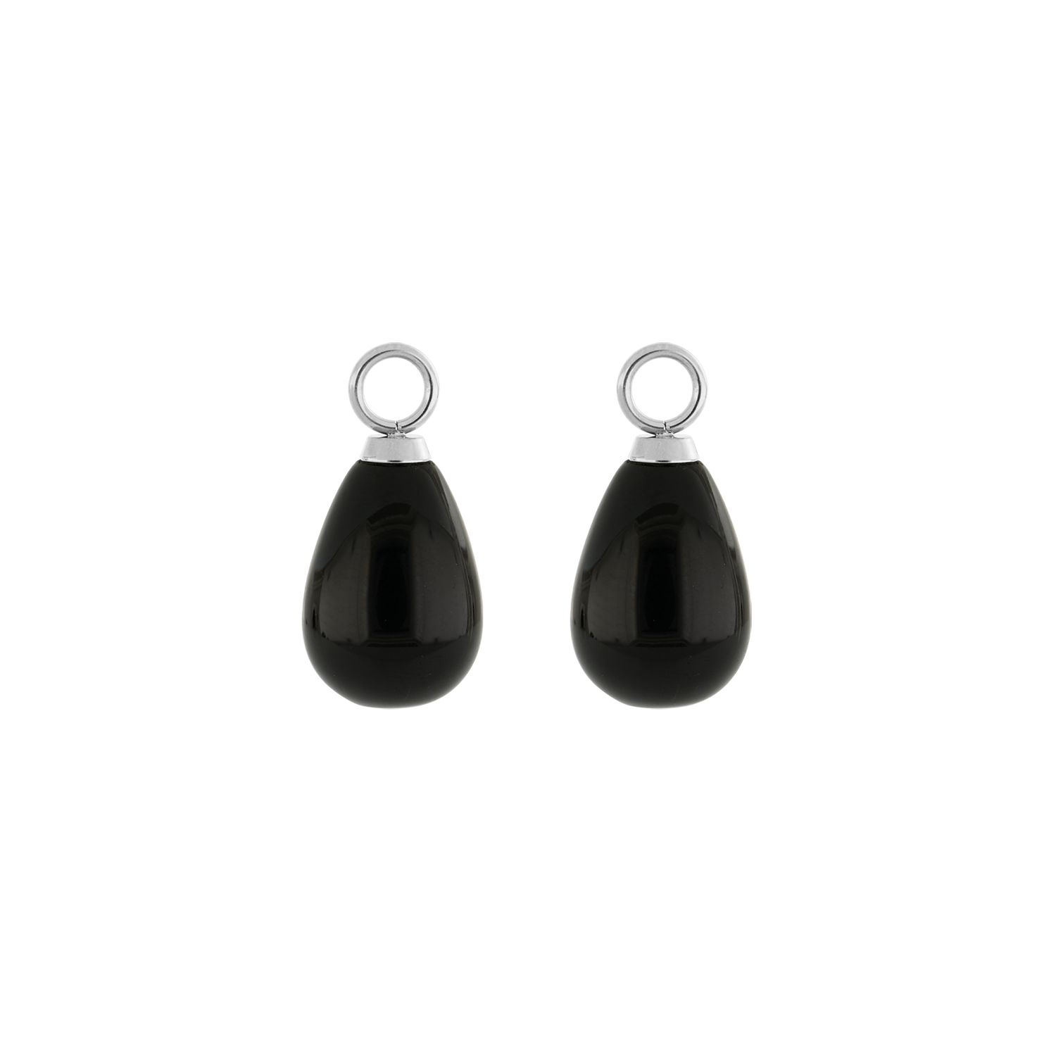 EAR ME UP Charm Tropfen Silber-Schwarz von COEUR DE LION