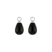 EAR ME UP Charm Tropfen Silber-Schwarz von COEUR DE LION