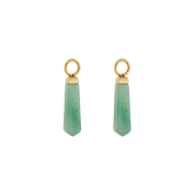 EAR ME UP Charm Obelisk Gold-Grün von COEUR DE LION
