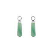 EAR ME UP Charm Obelisk Silber-Grün von COEUR DE LION