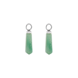 EAR ME UP Charm Obelisk Silber-Grün
