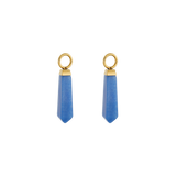 EAR ME UP Charm Obelisk Gold-Blau