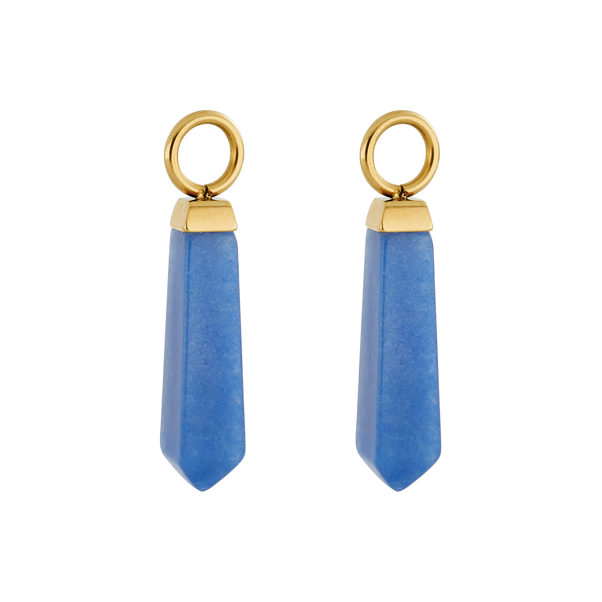 EAR ME UP Charm Obelisk Gold-Blau