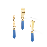 EAR ME UP Charm Obelisk Gold-Blau von COEUR DE LION – Tragevariante